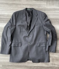 Lauren Ralph Lauren Gray Wool Pinstripe Blazer Size 42R Jacket Two Button