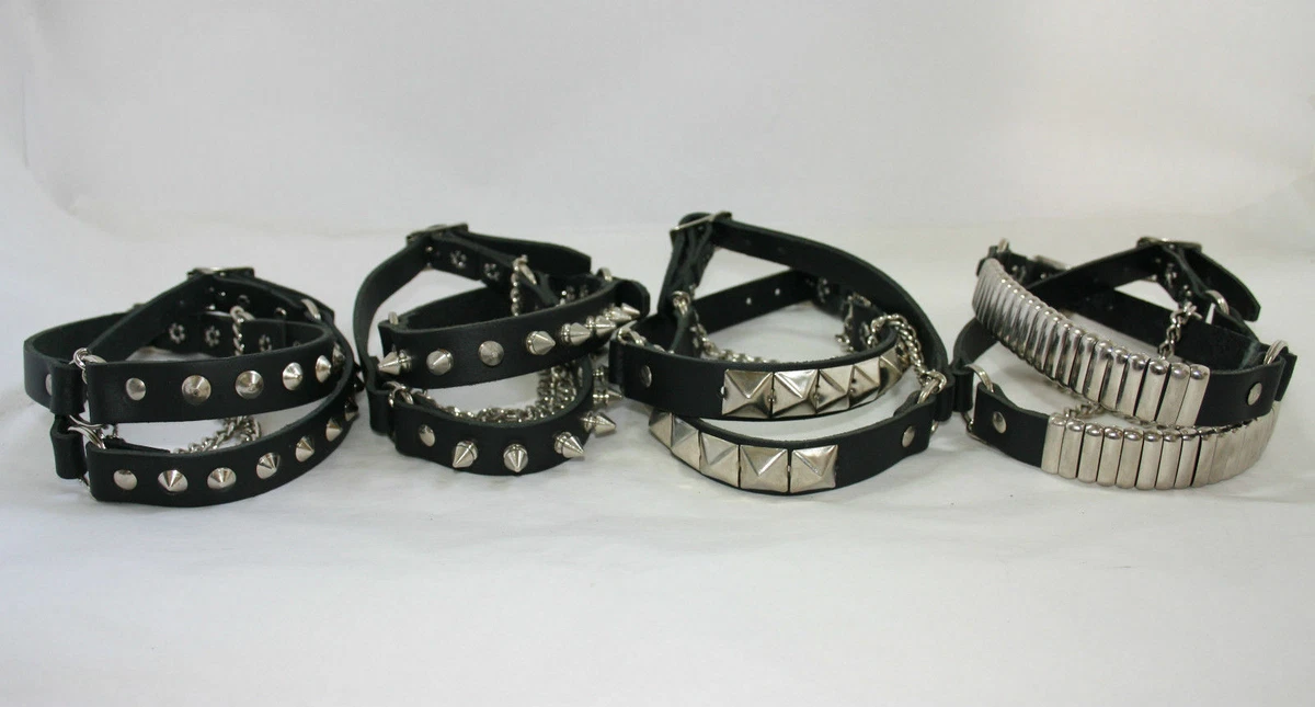 Genuine Real Leather BOOT STRAPS (BLACK) *5 STYLES* PUNK/GOTHIC