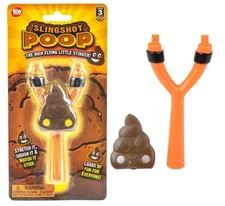 Slingshot Poop - Sling Shot Flying Emoji Gross Poo Prank Gift Dog Crap Toy Joke