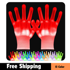 Cool Toys LED Gloves 12 Color Changeable Lights Halloween Costumes Light up Glov