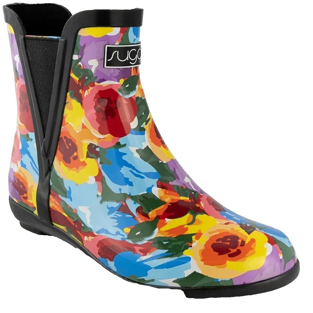 Parte superior de goma floral informal para mujer