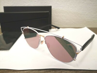 NEW DIOR TECHNOLOGIC 0XG9 Sunglasses, White Black / Pink Mirror