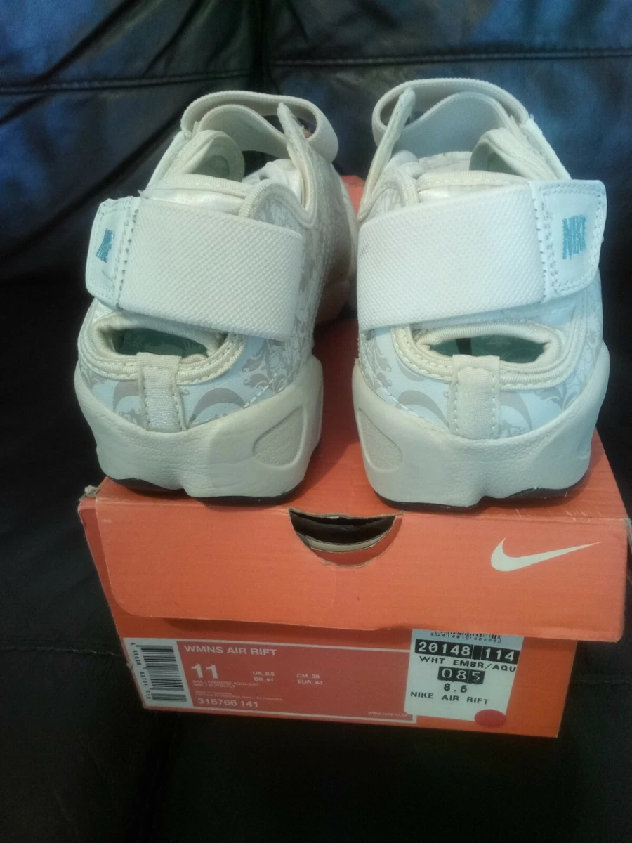 Nike Air Rift D.S Vintage 2005 Lazer Embos Premium Leather U.K Size 8 U.S.A 9