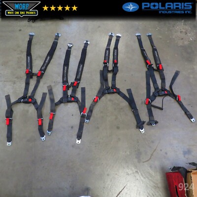 POLARIS RZR SUB ZERO UTV SEAT BELTS 4 POINT CLICK HARNESSES FRONT REAR SET