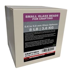 8 lb of Craft Glass Beads Microspheres 0.6 mm to 0.9 mm for Weighted Blankets...