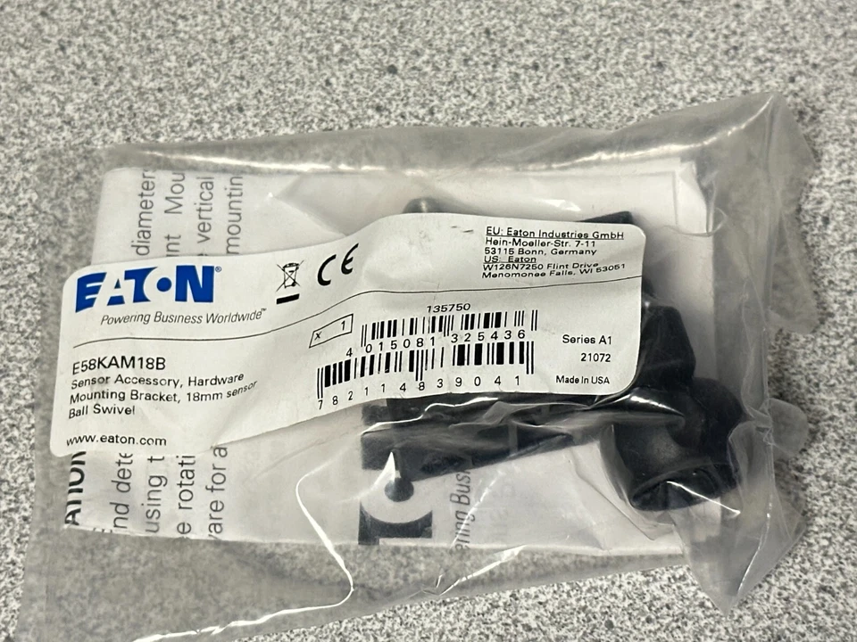 NEW Eaton E58KAM18B Mounting Bracket, Ball Swivel, Plastic, 18MM - Image 2 of 2