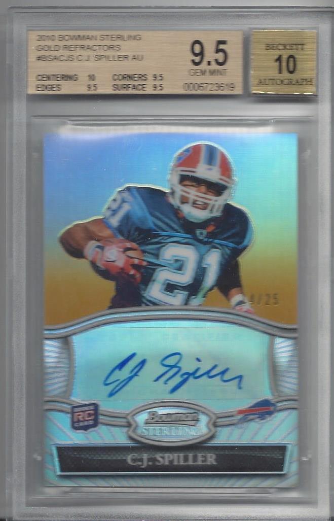 CJ Spiller Bowman Sterling Autographs #BSACJS Gold Refractor