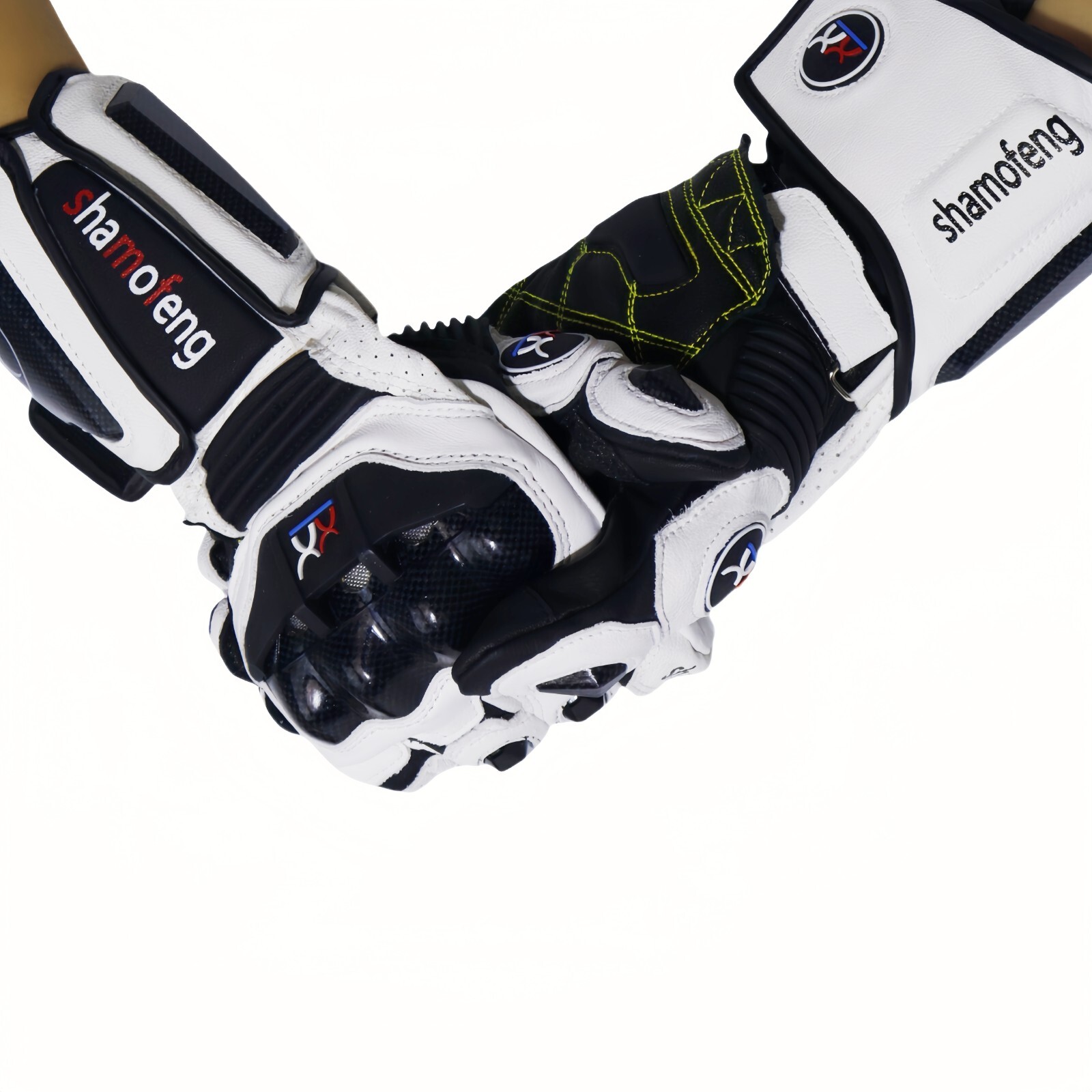 shamofeng Motorcycle Gloves Leather Protective Windproof Gloves Wearproof Sports