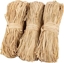 3PCS Sukh Raffia Ribbon Grass - Straw for Florist natural