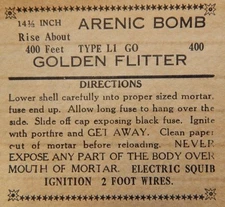 Hitt Fireworks Company Seattle, WA Golden Flitter Label Hitt's
