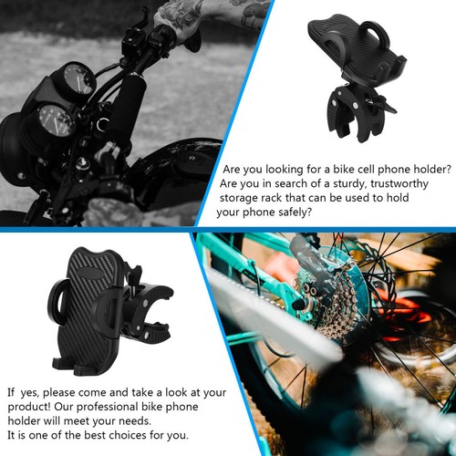 Round Tube Clamp Mobile Phone Holder Clip for Scooter, Bike Handlebar Mount - 第 5/12 張圖片