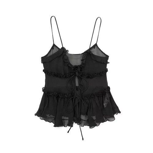 Women Fashion With Front Semi Sexy Backless Thin Female Thin Straps BK - Picture 8 of 16