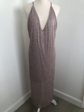 NWT CUTE Express Metallic Pink Dress Size Large
