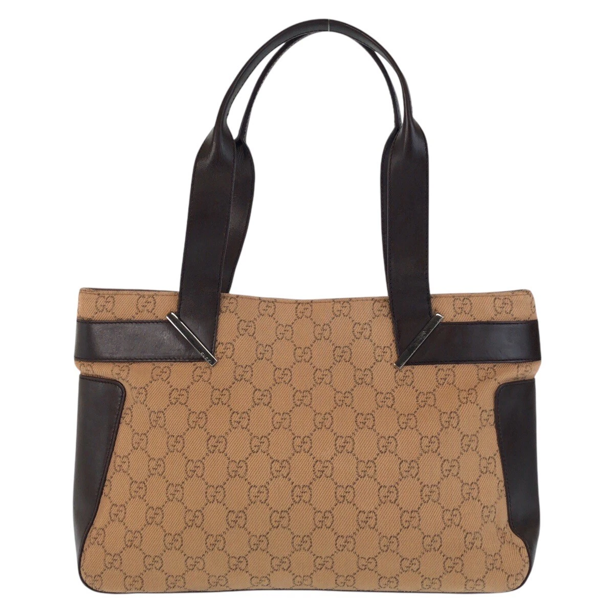 Sac fourre tout bandoulière GUCCI 73983 beige marron GG toile/cuir GG