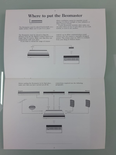 Bang & Olufsen B&O Beomaster 5500 Bedienungsanleitung - Bild 3 von 7