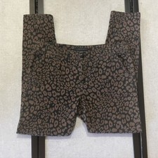 SANCTUARY Leopard Print Skinny Pants Sz 29 Chino Twill Jeans Cheetah Black G10