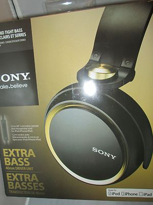 Brand New MDRXB600ip Sony MDR-XB600IP Headphones for Apple iPod