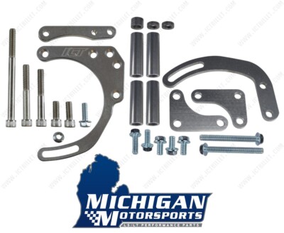 Billet Aluminum Small Block Chevy Alternator / Power Steering Pump Brackets SBC