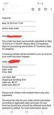 Supreme Gold Fronts Keychain SS19 NWT | eBay