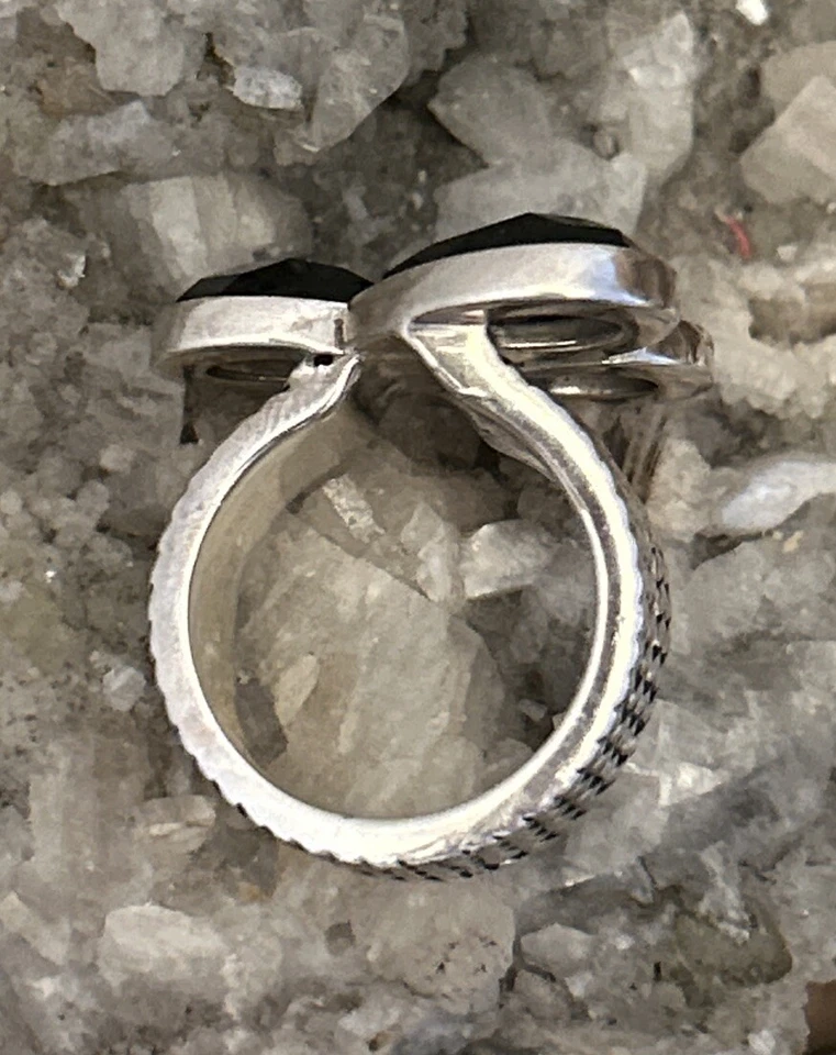 Designer Fine Studio Barse Sterling Silver Faceted Smoky quartz ring size 6.75 - Image 3 of 4