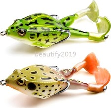 Topwater Realistic Prop Frog Lure Bass Trout Fishing Lures Kit Set Freshwater