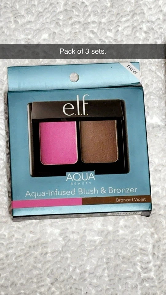 ELF Aqua Beauty Aqua-Infused Blush & Bronzer -Bronzed Violet 0.29 oz (3pack) - Image 2 of 4