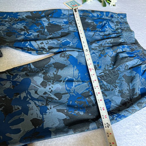 Juicy Couture Women’s Casual Blue Floral Camo Print Chambray Pants Size XL - Picture 5 of 12