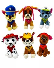 9  Paw Patrol Plush , 6 PC SET: Chase, Skye, Marshal, Rubble, Zuma, Rocky