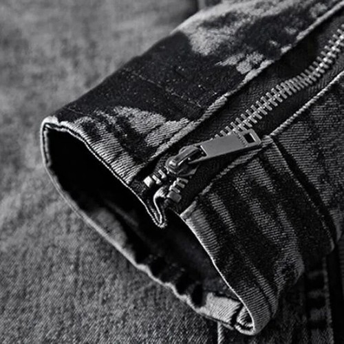 Fashion Mens Denim Jacket Classic Slim Jeans Coat Male Cowboy Jacket