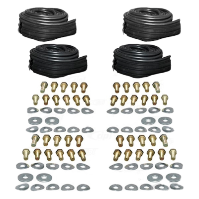 #ad 4 PACK FENDER BEADING SEALS W HARDWARE VOLKSWAGEN T1 BUG SUPER BEETLE 1946 1979 $57.65