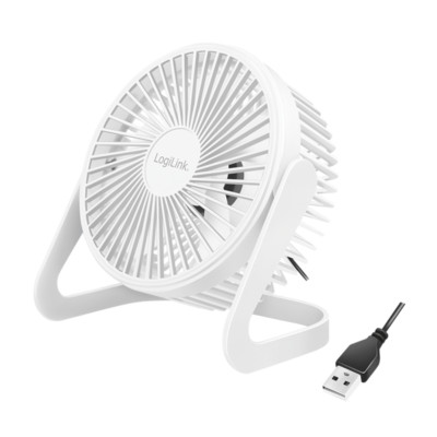 USB Tischventilator Groß Computer Ventilator Lüfter Fan Schreibtisch leise weiß