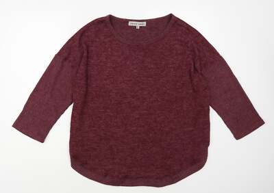 Absolutely Famous lila Damenpullover mit U-Boot-Ausschnitt Polyestermischung Größe XL