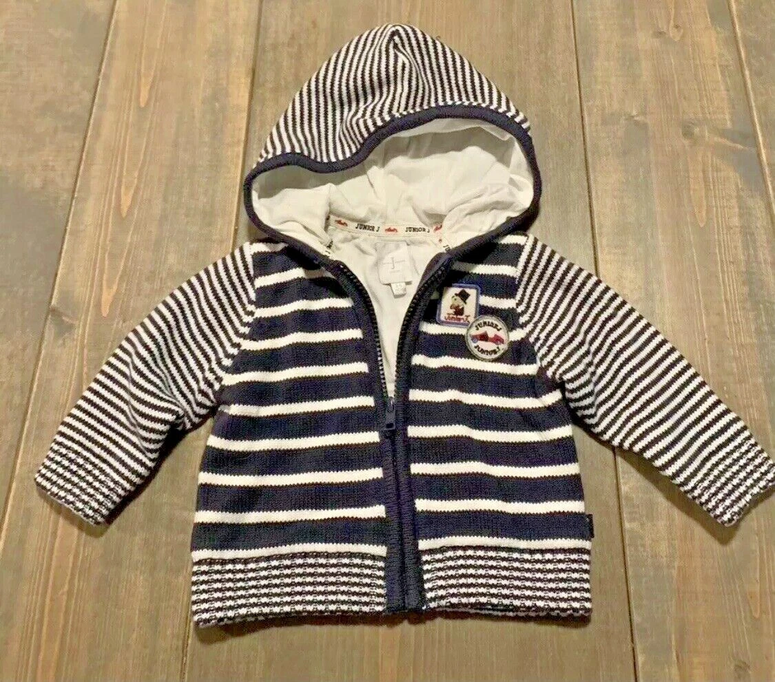 Jasper Conran Baby Boy s Long Sleeve Full Zip Striped Hooded