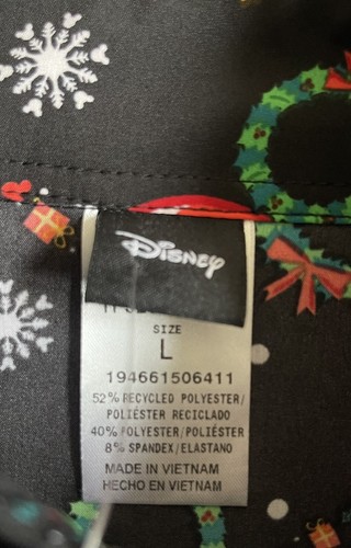 Mickey Mouse Cherokee Scrubs Tooniforms Disney Christmas Jacket Large TF320 MKZD - Picture 13 of 14