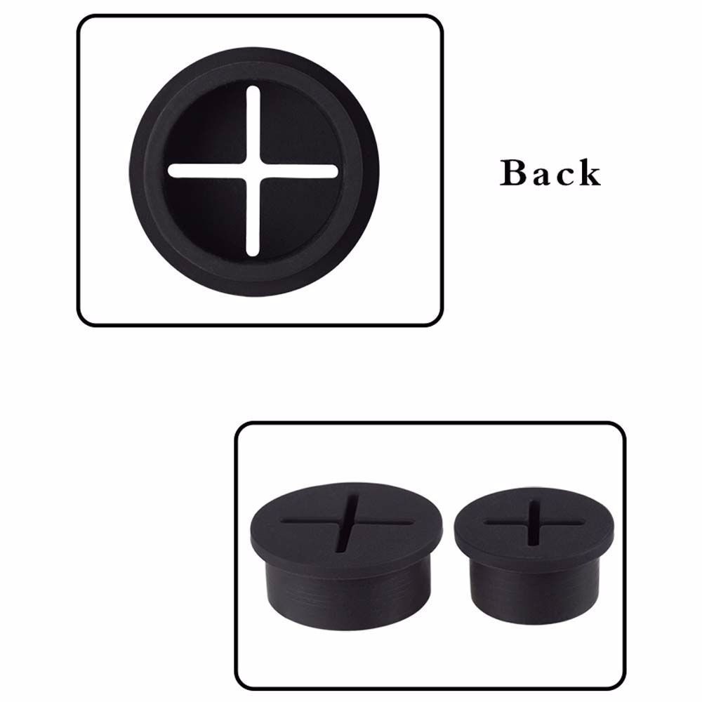 10PCS Flexible Silicone Cable Hole Cover Desk Cord Grommet Rubber