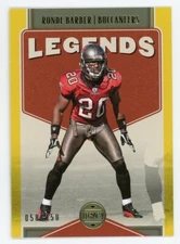 Ronde Barber 2022 Panini Legacy Football Legends Yellow Parallel #058/150