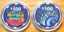 $100. Hard Rock CASINO CHIP -Kiss The Sky- Albuquerque, New Mexico- 2010 -1 Chip