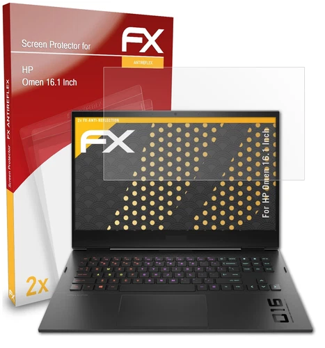 atFoliX 2x Film Protection d'écran pour HP Omen 16.1 Inch mat&antichoc