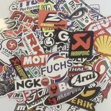 100Pc Motorsport Motocross Car Hot Rod Nhra Drag Racing Decals Stickers Pack Lot