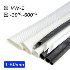 Fibreglass Braided Heat Resistant Sleeving Cable Wire High Temperature 600 C