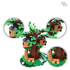 239 PCS MOC Mini Size Tree House Model Building Blocks Toy Tree Ornament Bricks