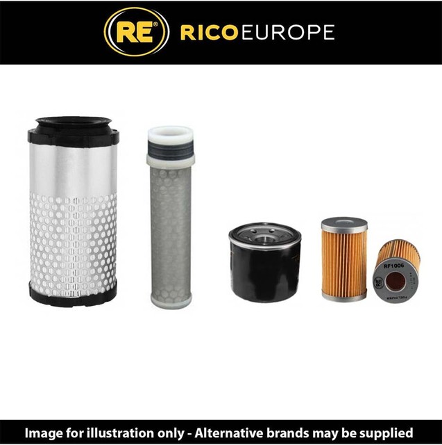Kubota KX413 Minidigger Filter Service Kit Air, Oil, Fuel Filters eBay