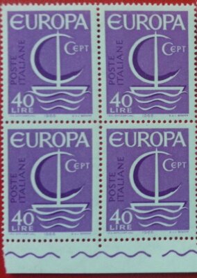 ITALIA 1966 - quartina MNH** EUROPA  C.E.P.T. - nave - Mi: IT 1215