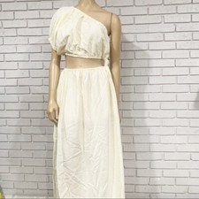 Farm Rio One-Shoulder Open-Waist Dress - Size Medium