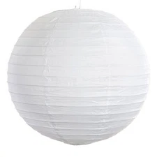 (Set of 3) Indoor / Outdoor Party Wedding Decorative Round White Paper Lantern 