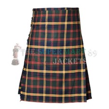 Men's 16 Oz Scottish Handmade Traditional US Marine Corps Tartan Kilt Highland