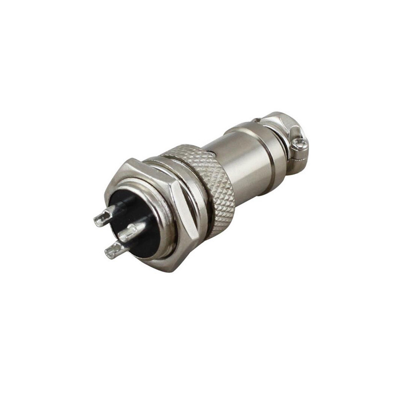 GX16-3 16mm 3 Pin Screw Type Electrical Plug Socket