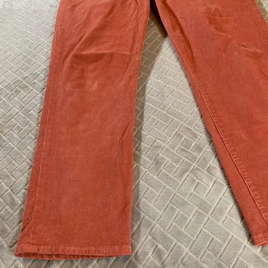 J Crew женщин 32 вельветовые джинсы коралл оранжевый тонкий прямой высоты эластичной - Изображение 3 из 4