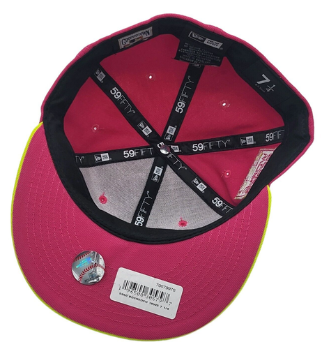 2018 World Series Boston Red Sox Hat Side Patch New Era 59FIFTY 7 1/4 Pink Green - Picture 7 of 11