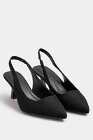 Yours Curve Women's Slingback Kitten Heel In Wide & Extra Wide Fit